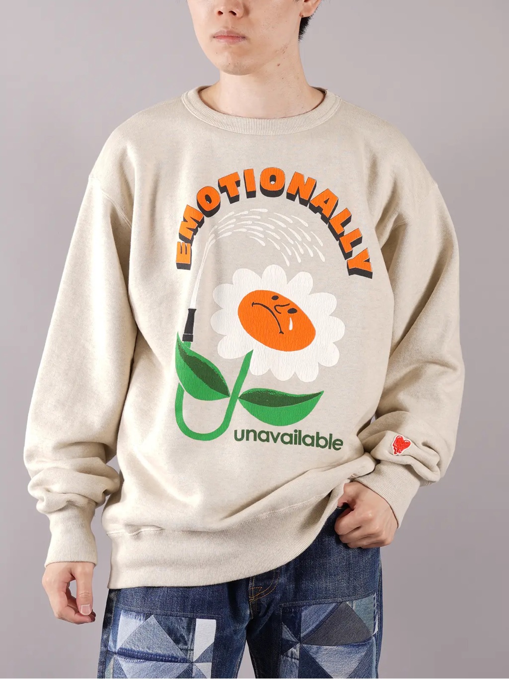 New Emotionally Unavailable Flower Crewneck
